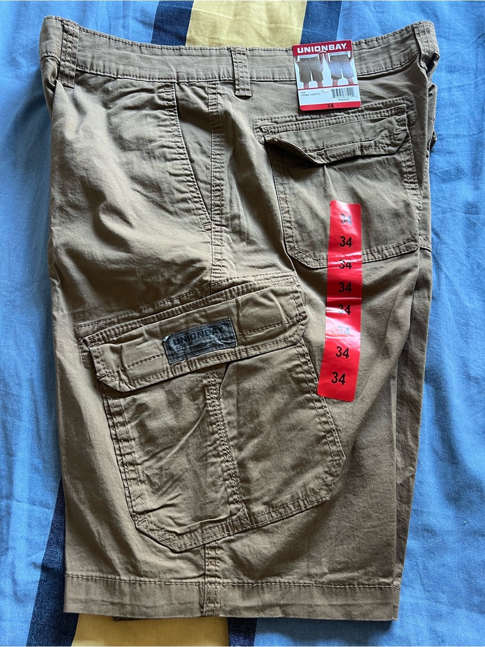 UNIONBAY Men's Tan Cargo Shorts - Utility Pocket Style